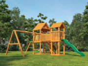 Плюсы деревянных детских площадок